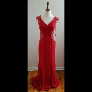 Red Beaded Gown/Dress